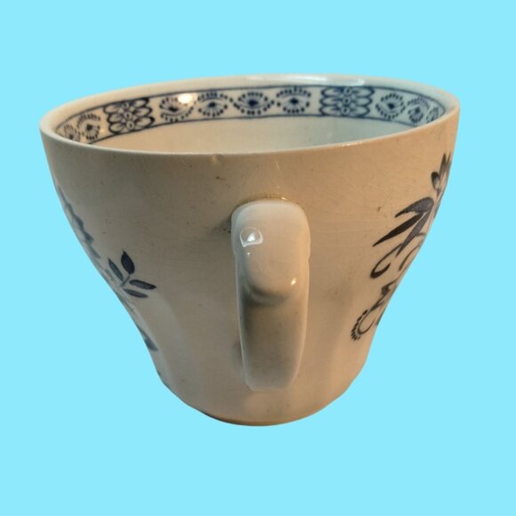 J G Meakin Blue White Floral Teacup Nordic Vintage Ceramic Cup - Picture 4 of 13